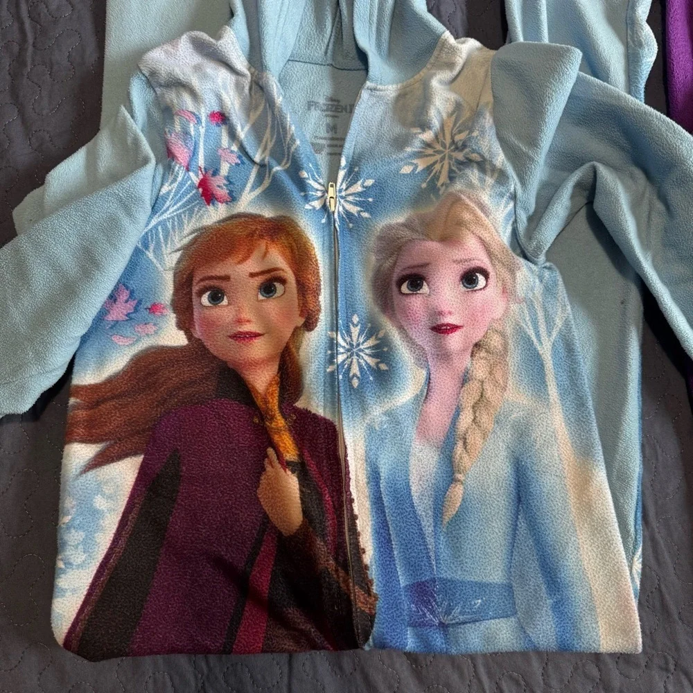 BUNDLE of 3 Kids' Character Onesies- Pajamas. Girls Medium